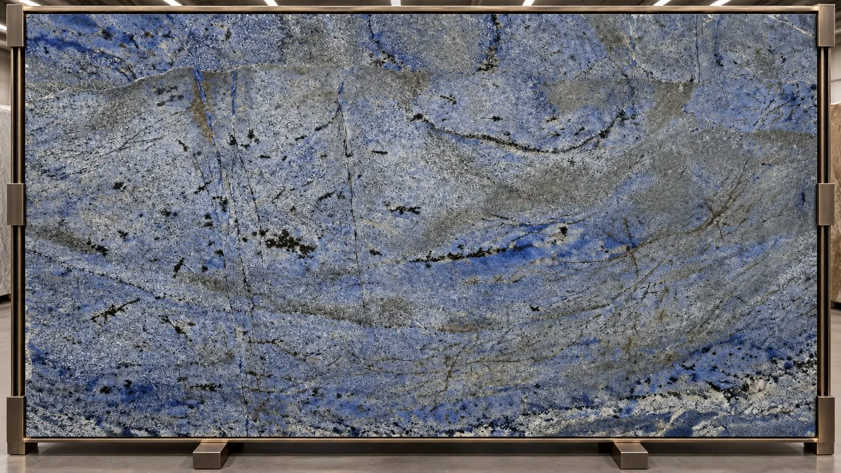 Azul Bahia granite slab