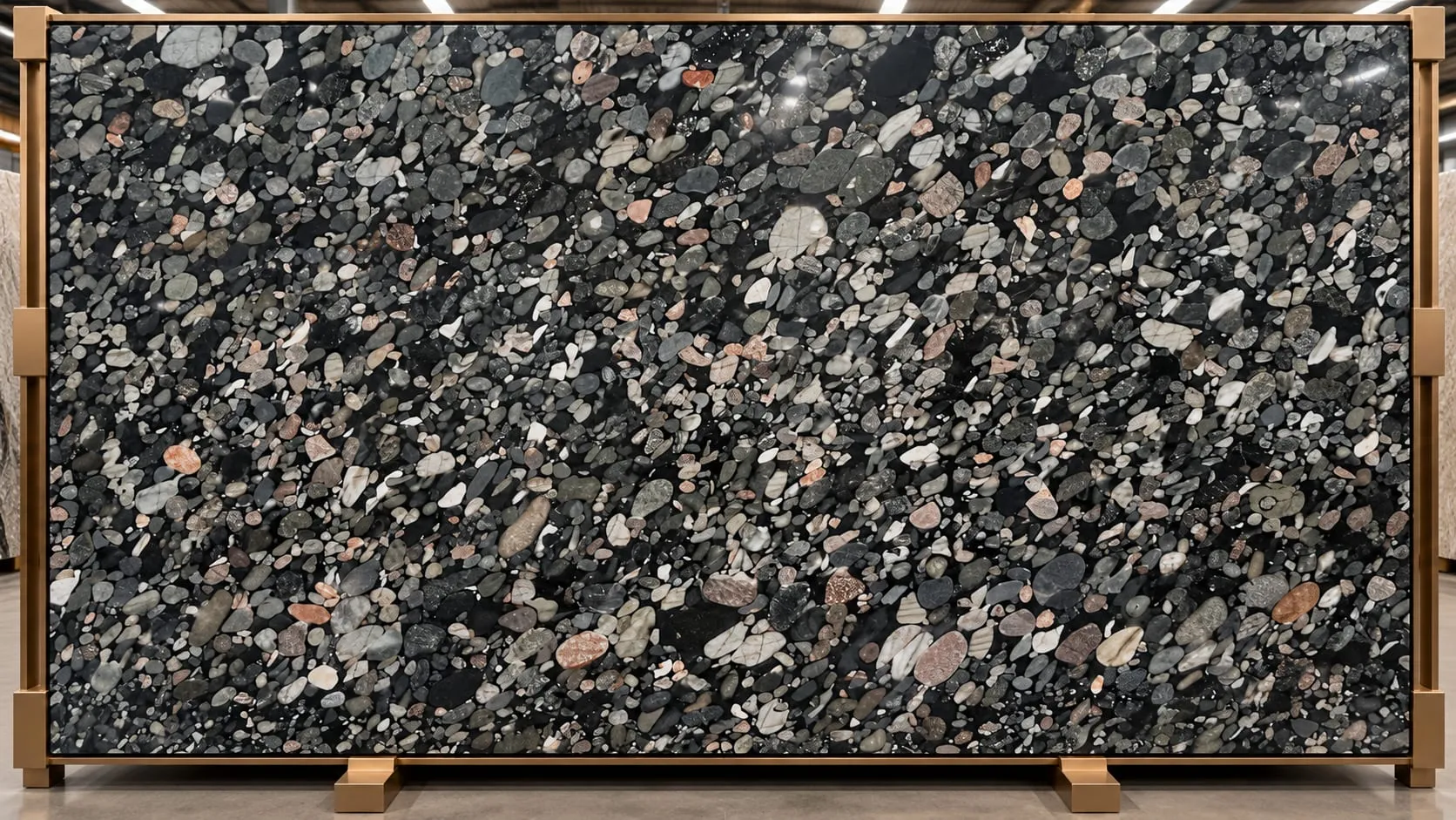 Black Marinace granite slab