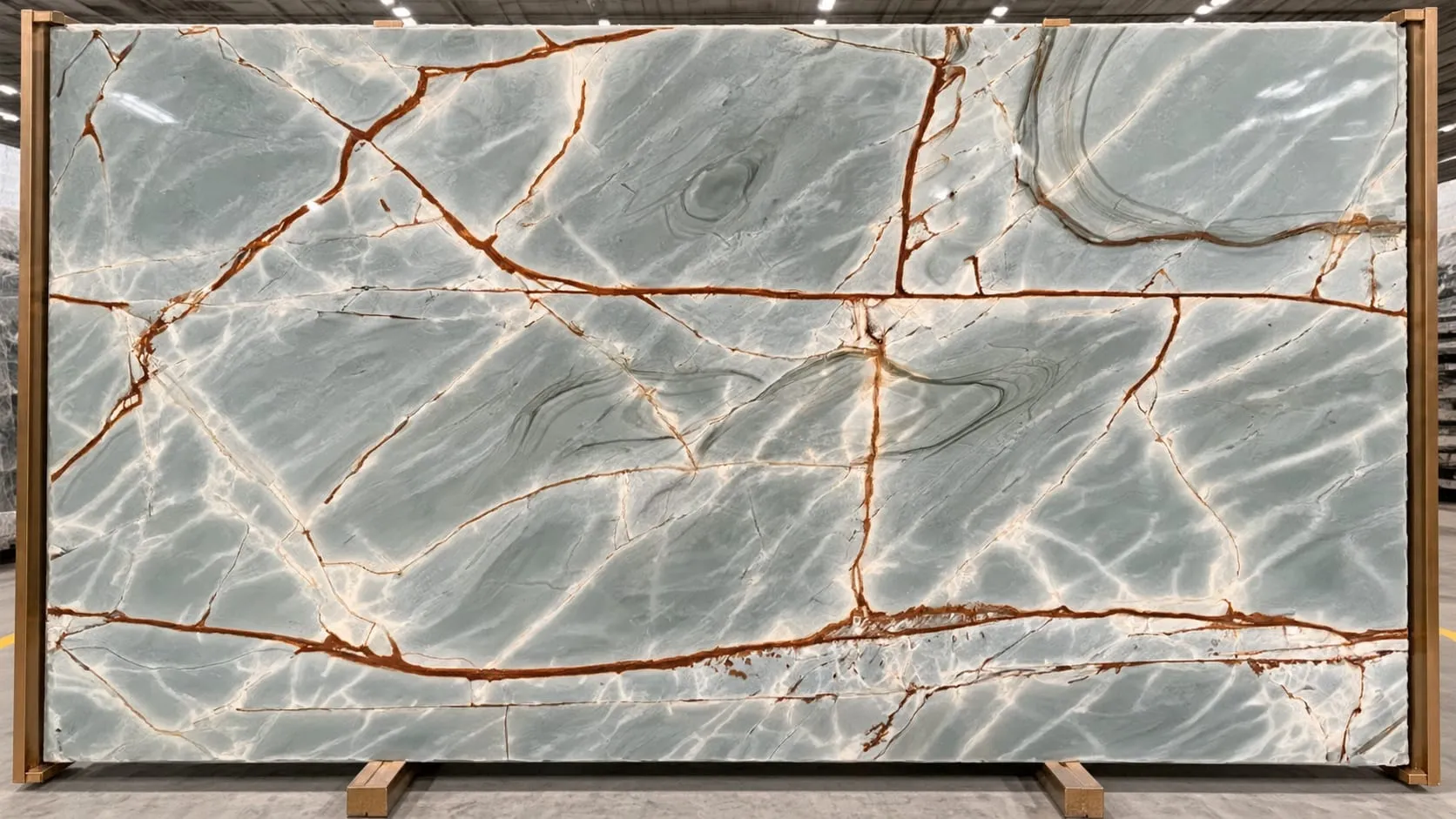 Blue Roma quartzite slab