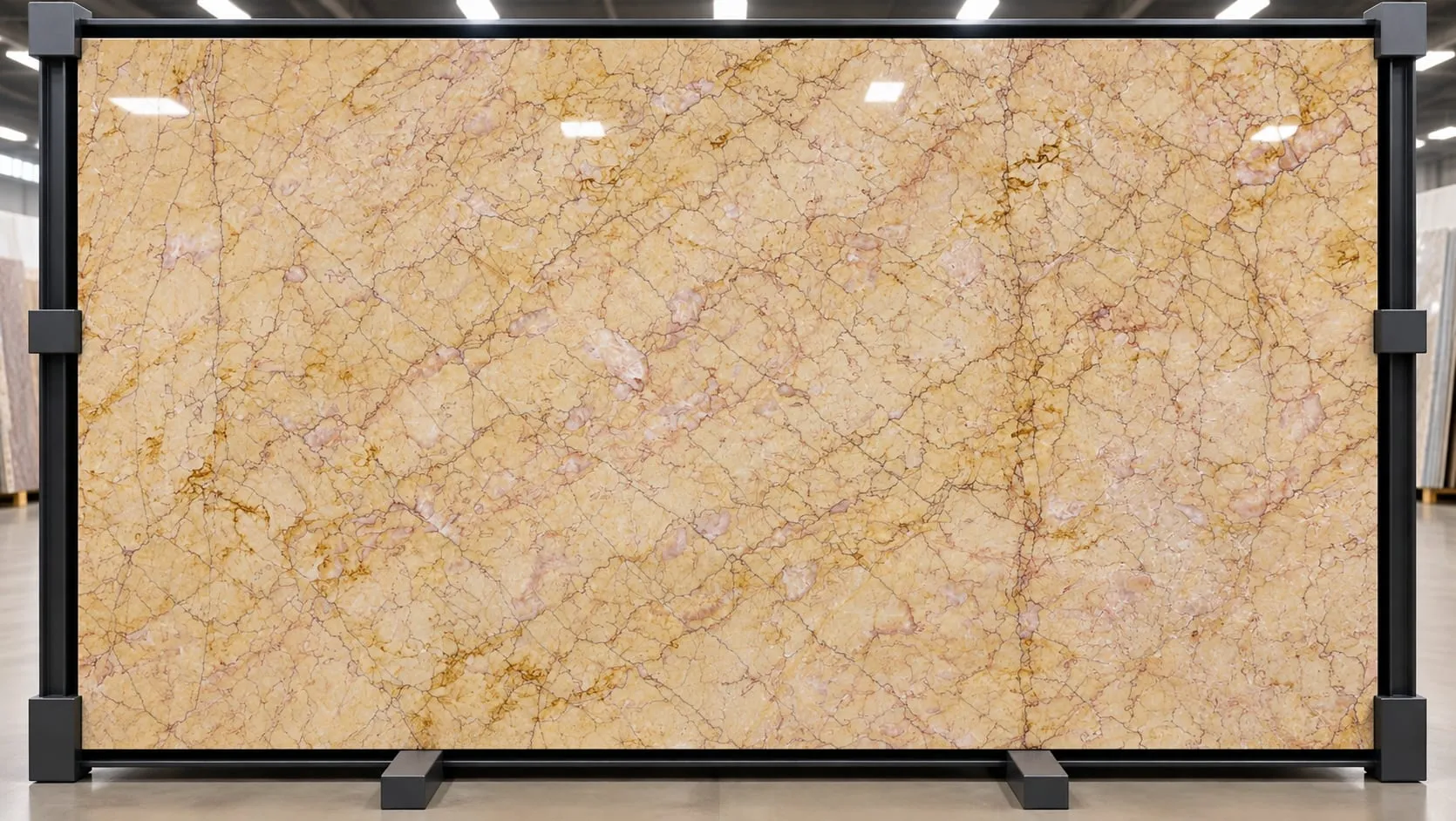 Crema Valencia marble slab