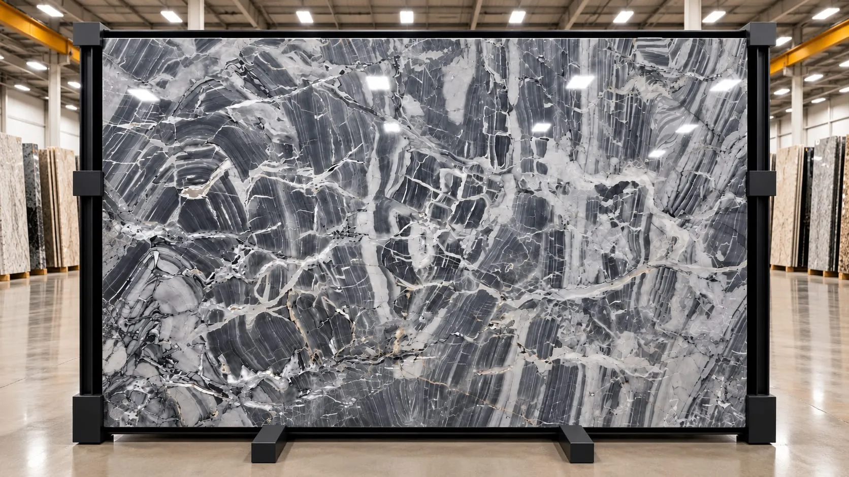 Grey Mirage quartzite slab