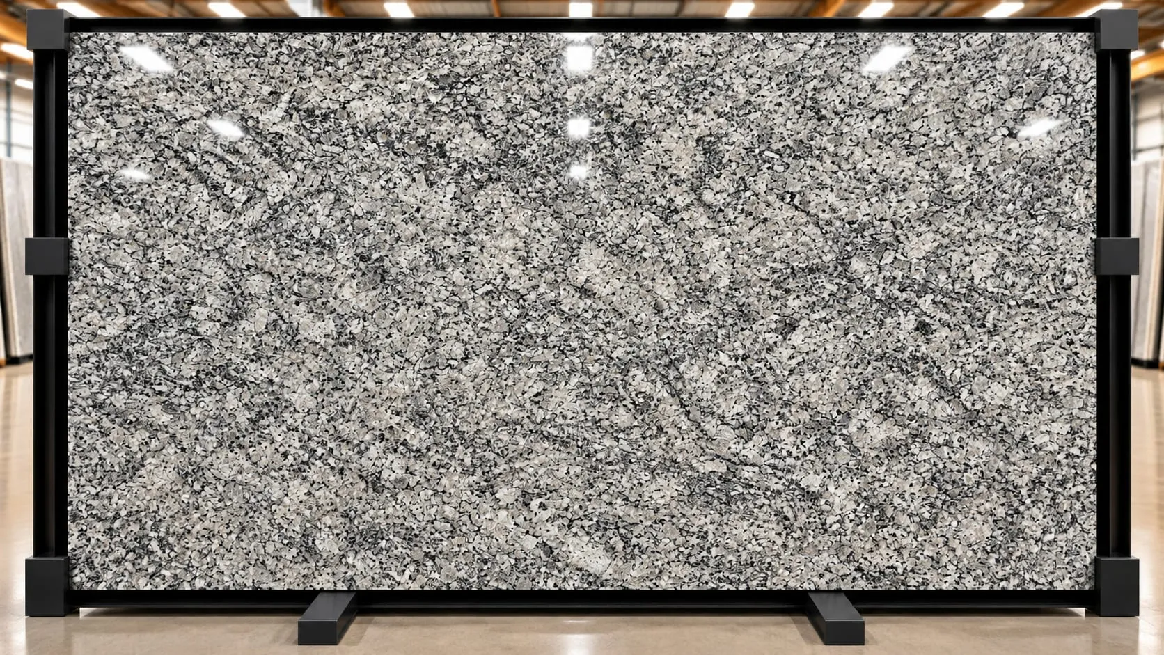 New Venetian White granite slab