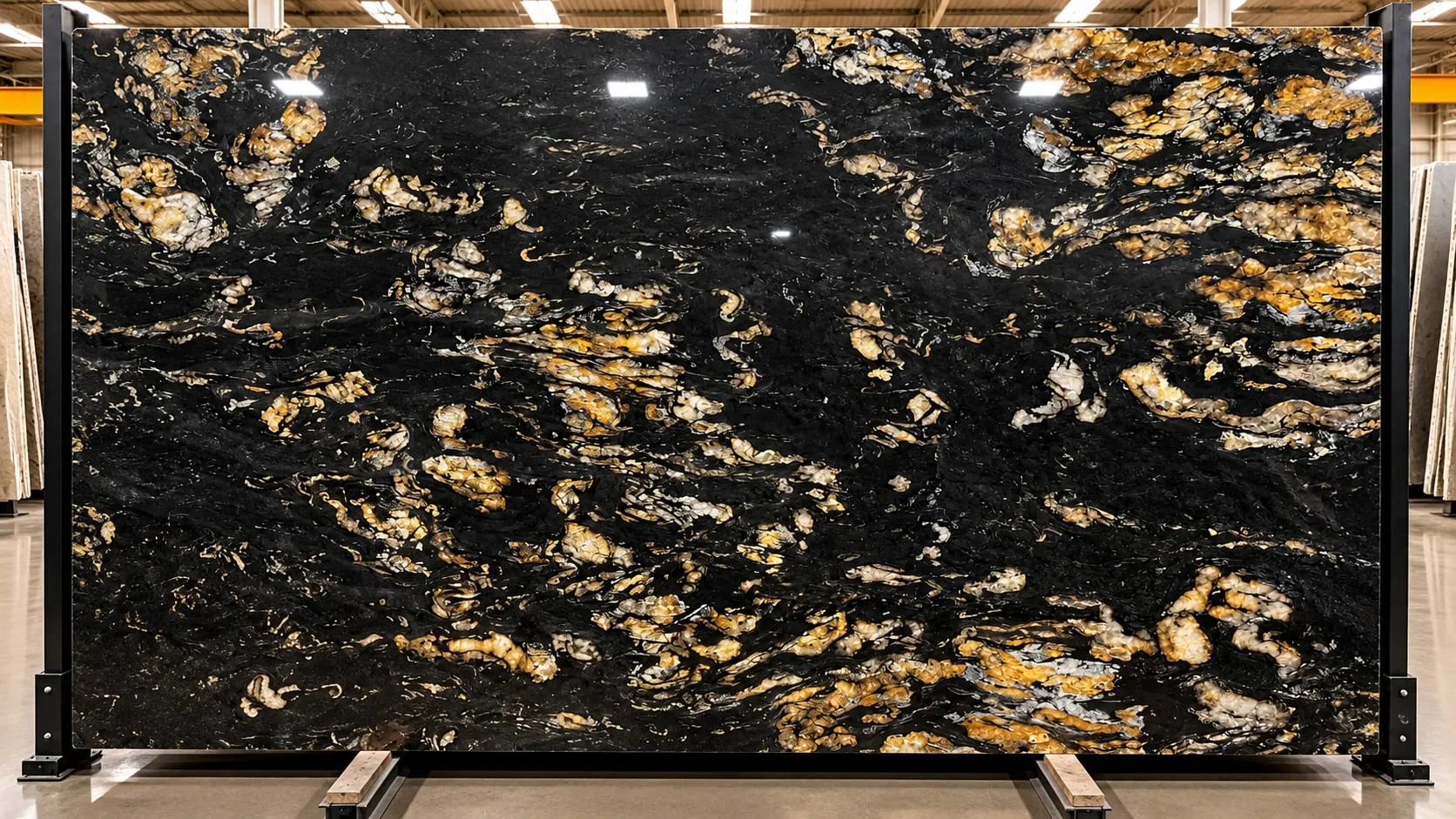 Titanium granite slab