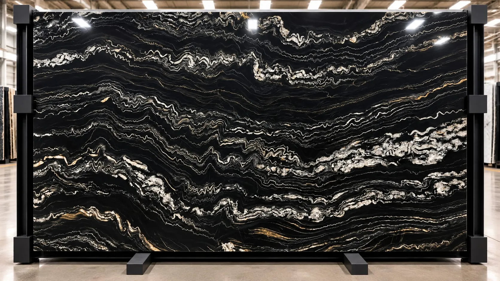 Tropical Storm quartzite slab, leathered finish
