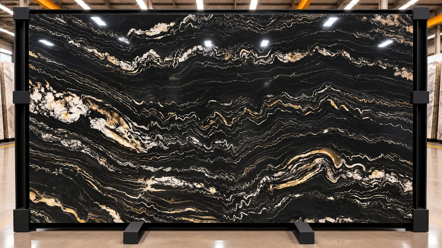Tropical Storm quartzite slab