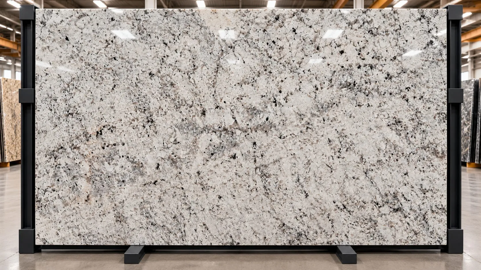 White Galaxy granite slab