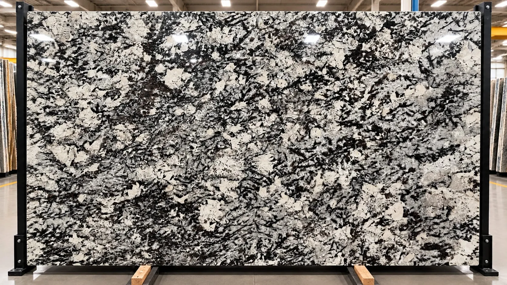White Orion granite slab