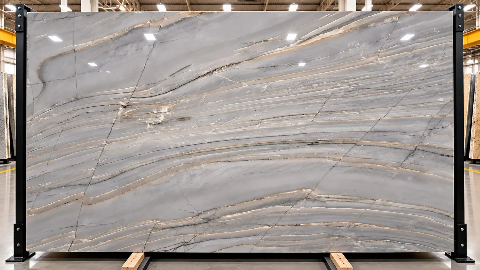 White Pearl quartzite slab